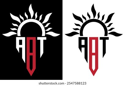 Diseño de logotipo de letra ABT. Icono del logotipo de ABT con letras iniciales. Plantilla de diseño de logotipo de Vector mínimo de letra Abstractas ABT.