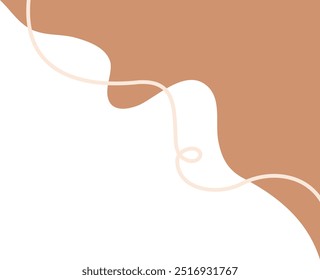 Abtract aesthetic corner blob element decoration