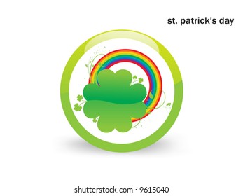 Abtract Background with Clovers Vector Illustration