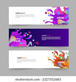 Abtract banner background, vector presentation template design. Vector Illustration