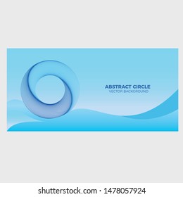 Abtract Blue Circle Vector Background_