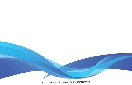 abtract blue line wave vector illustration