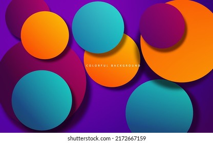 Abtract circle colorful shape background vector