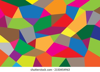 Abtract colorful polygon shape, block pattern, mosaic. Vector illustration.