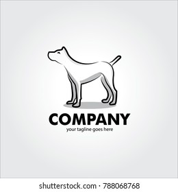 abtract dog logo design