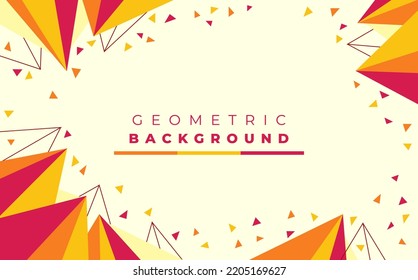 Abtract geometry background with triangle color. orange Abstract business cover collection