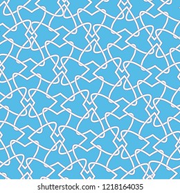 Abtract heart blue background.Seamless pattern.