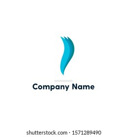 Abtract leaf logo design concept. Simple logo design
