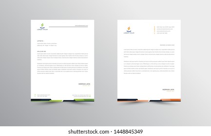 Abtract Letterhead Design Modern Business Letterhead Design Template - vector