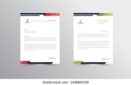 Abtract Letterhead Design Modern Business Letterhead Design Template - vector