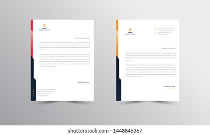 Abtract Letterhead Design Modern Business Letterhead Design Template - vector