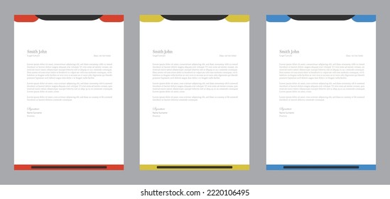 Abtract Letterhead Design Modern Business Letterhead Design Template - vector