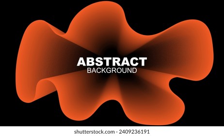 Abtract orange line pattern wave background