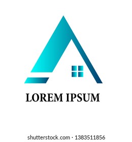 abtract triangle logo icon for house builder logo icon
