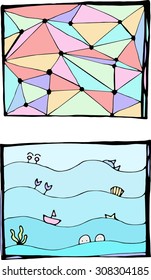 Abtract and Undersea Picture frame