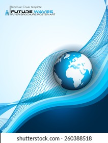 Abtract waves background for brochures and flyers design. The template is ideal also for business cards, advertisement, posters and presentations.
