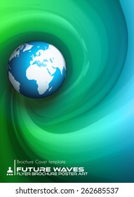 Abtract waves background for brochures and flyers design. The template is ideal also for business cards, advertisement, posters and presentations.