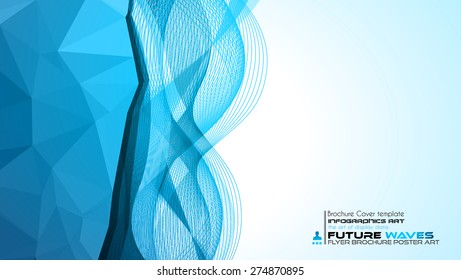 Abstrakte Wellen Hintergrund für Broschüren und Flyer Design. Die Vorlage eignet sich auch für Visitenkarten, Werbung, Poster und Präsentationen.