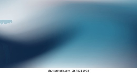 Abtstract background blue and navy gradation. Simple wave black soft