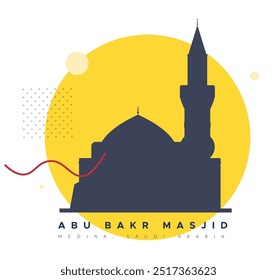 Mesquita Abu Bakr Medina - Arábia Saudita - ilustração de stock como arquivo EPS 10