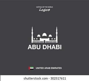 Abu Dhabi - capitals of the world logo set