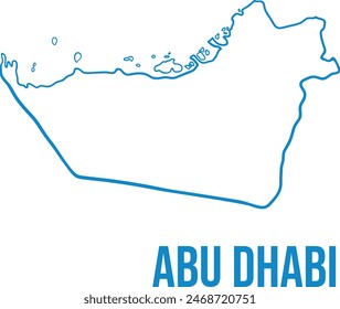 In: Abu Dhabi Emirate map. Blaue Linie