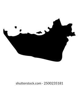 Abu dhabi map silhouette. Vector Image