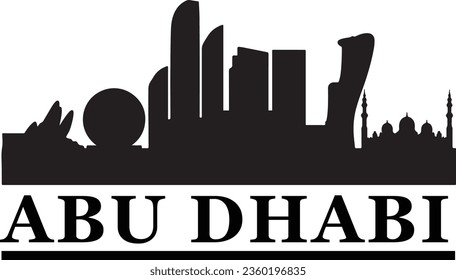 Abu Dhabi Skyline Vector Graphic