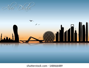 Abu Dhabi skyline - vector illustration