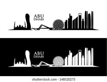 Abu Dhabi skyline - vector illustration