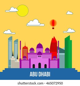 Abu Dhabi skyline vector illustration. Great City Skyline
