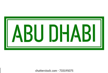 Abu dhabi sticker. Authentic design graphic stamp.