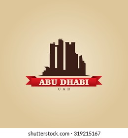 Abu Dhabi UAE city symbol vector illustration