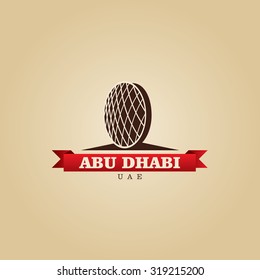 Abu Dhabi UAE city symbol vector illustration