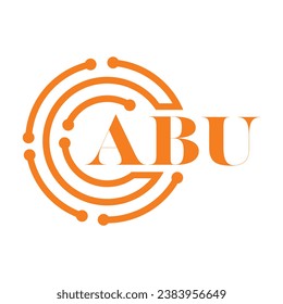 ABU letter design.ABU letter technology logo design on white background.ABU Monogram logo design for entrepreneur and business.
