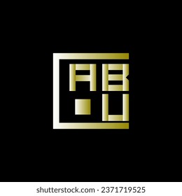 Diseño vectorial del logotipo de la letra ABU, logotipo simple y moderno de ABU. Diseño de alfabetos lujosos de ABU  