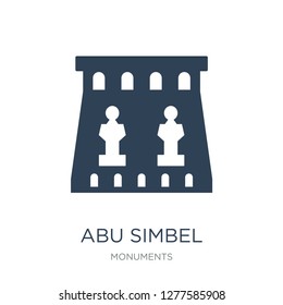 abu simbel icon vector on white background, abu simbel trendy filled icons from Monuments collection, abu simbel vector illustration