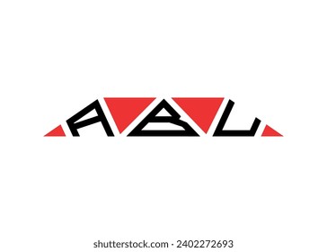 Diseño del logotipo de la letra triangular de ABU con forma triangular.Letra monograma modelo del logotipo ABU plantilla vectorial