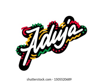 Abuja Creative Text Handwritten Design Vector Illustration.