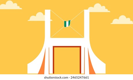 Abuja illustration design, Nigeria capital illustration, the heart of Nigeria, Abuja city gate