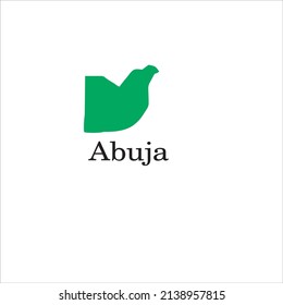 Abuja Map On White Background