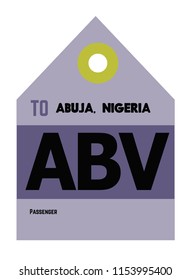 Abuja Nigeria Airport Luggage Tag