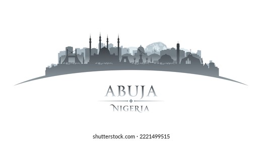 Abuja Nigeria city skyline silhouette. Vector illustration