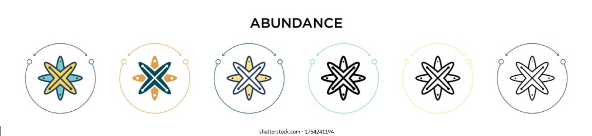 Abundance Icon In Filled, Thin Line, Outline And Stroke Style. Vector Illustration Of Two Colored And Black Abundance Vector Icons Designs Can Be Used For Mobile, Ui, Web