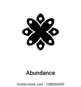 Abundance icon vector isolated on white background, logo concept of Abundance sign on transparent background, filled black symbol