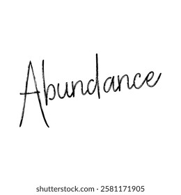 abundance text on white background.