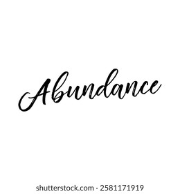 abundance text on white background.