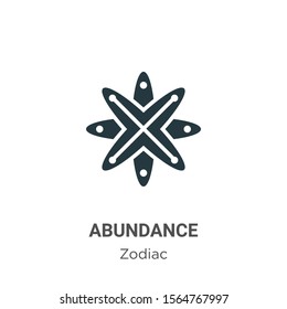 Abundance Vector Icon On White Background. Flat Vector Abundance Icon Symbol Sign From Modern Zodiac Collection For Mobile Concept And Web Apps Design.