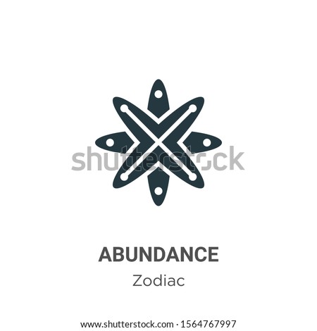 Abundance vector icon on white background. Flat vector abundance icon symbol sign from modern zodiac collection for mobile concept and web apps design.