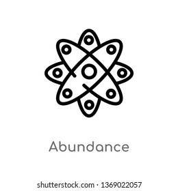 Abundance Vector Line Icon. Simple Element Illustration. Abundance Outline Icon From Zodiac Concept. Can Be Used For Web And Mobile
